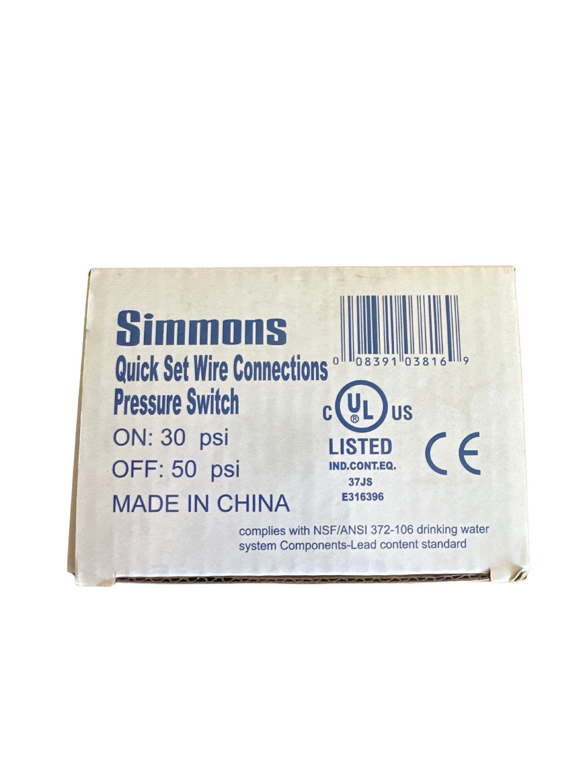 Simmons 30/50 Pressure Switch