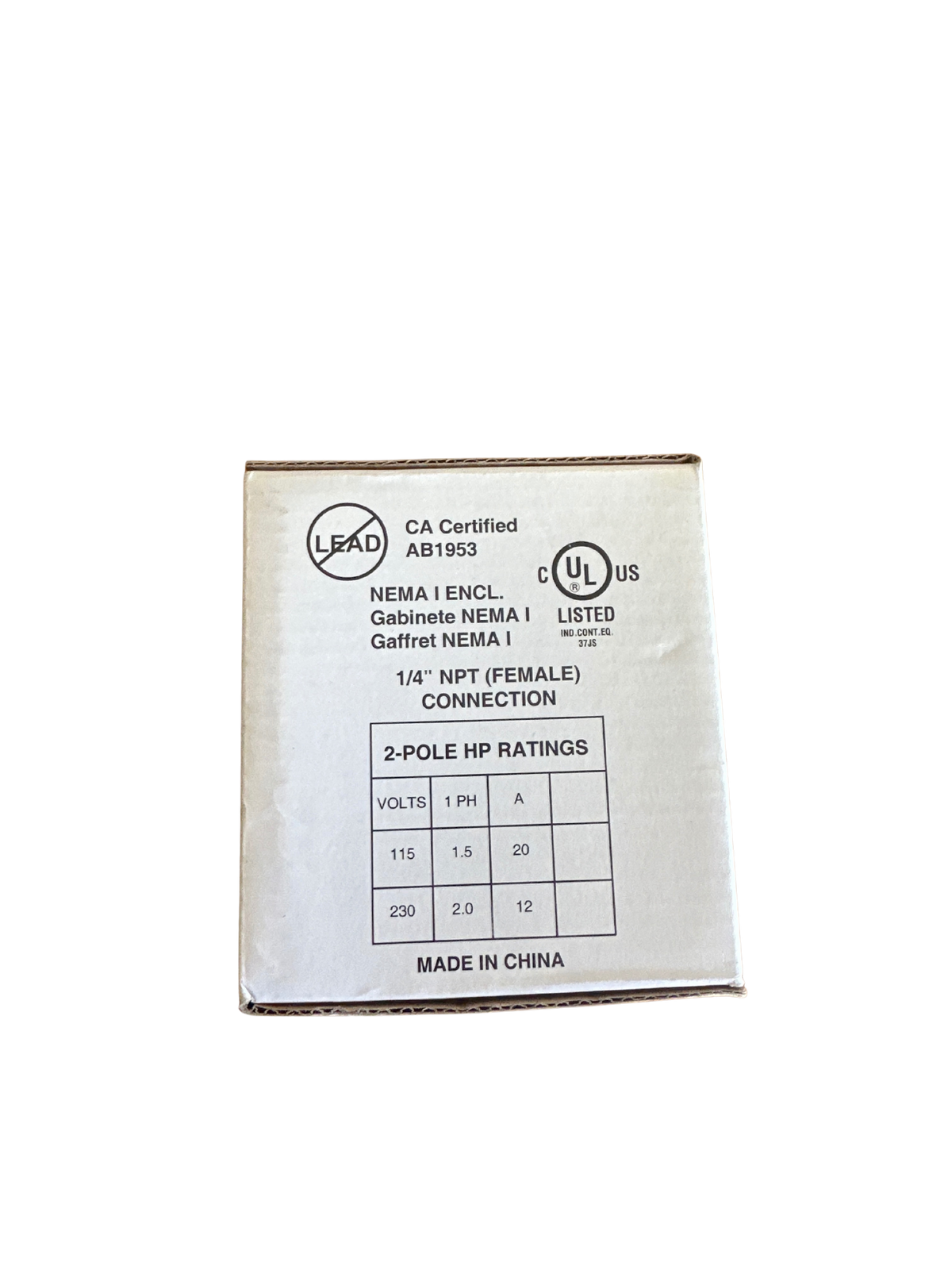 Merrill 40/60 Pressure Switch with Low Cut Off