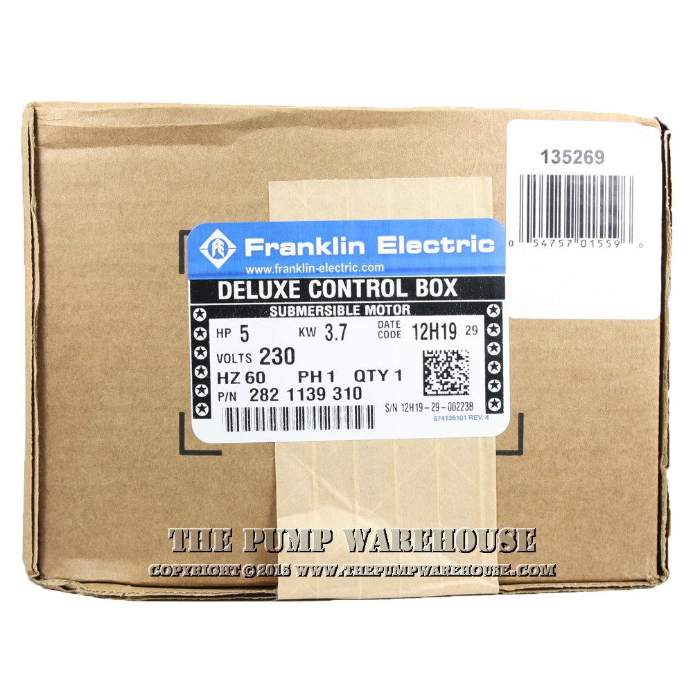 Franklin Electric Deluxe Control Box | 5 HP - 230V – The Pump Warehouse