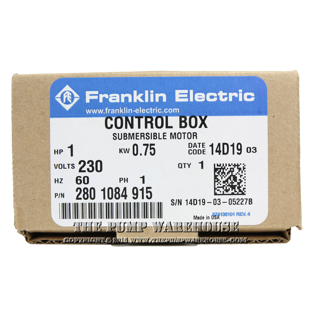 Franklin QD Control Box | 1 HP - 230V – The Pump Warehouse
