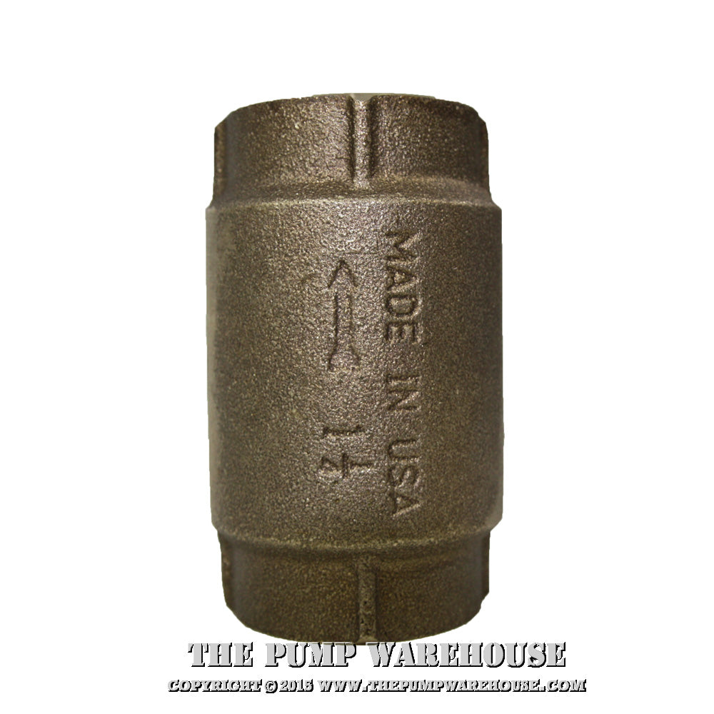 Simmons 601SB Check Valve, 1 in, FPT, 400 psi Pressure, Silicone Bronze