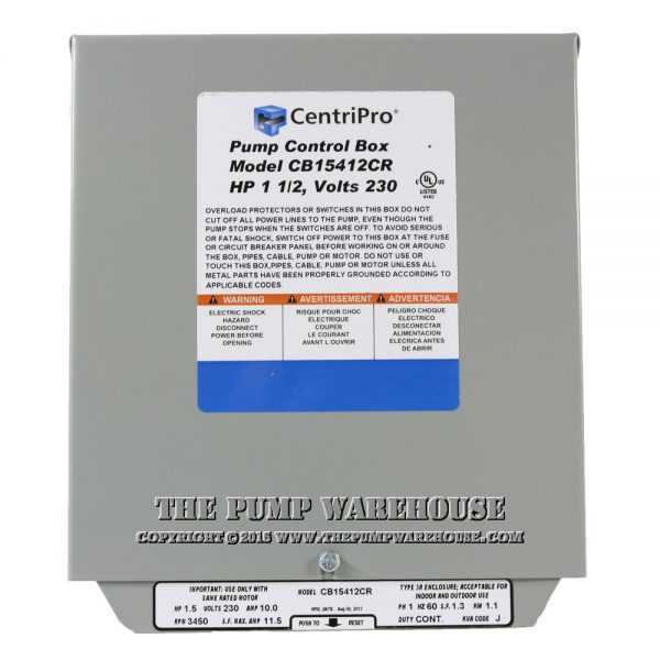CentriPro CSCR Control Box | 1.5 HP - 230V