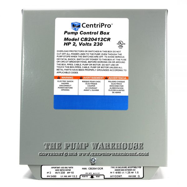 CentriPro CSCR Control Box | 2 HP - 230V